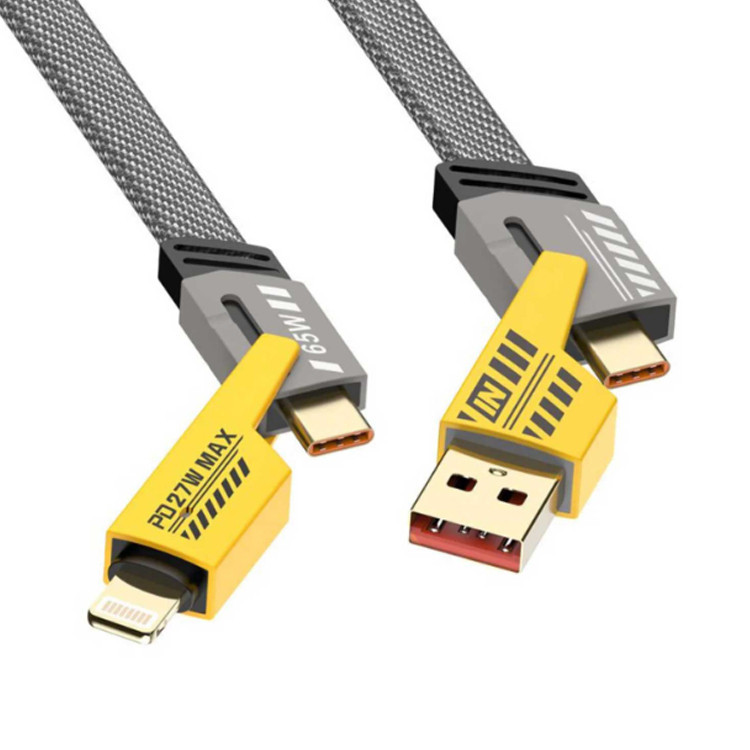 کابل تبدیل USB-C/USB به USB-C / لایتنینگ مدل BePro طول 1 متر