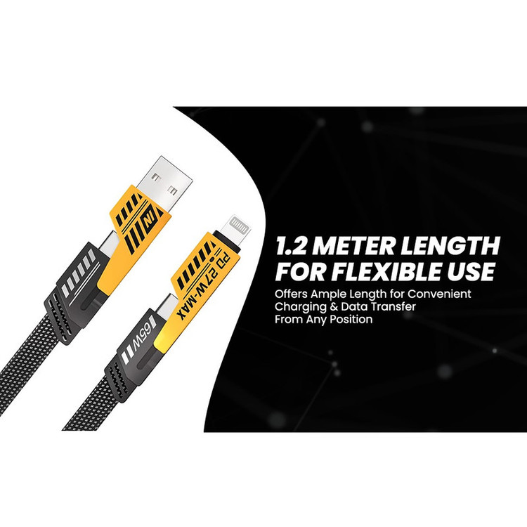 کابل تبدیل USB-C/USB به USB-C / لایتنینگ مدل BePro طول 1 متر