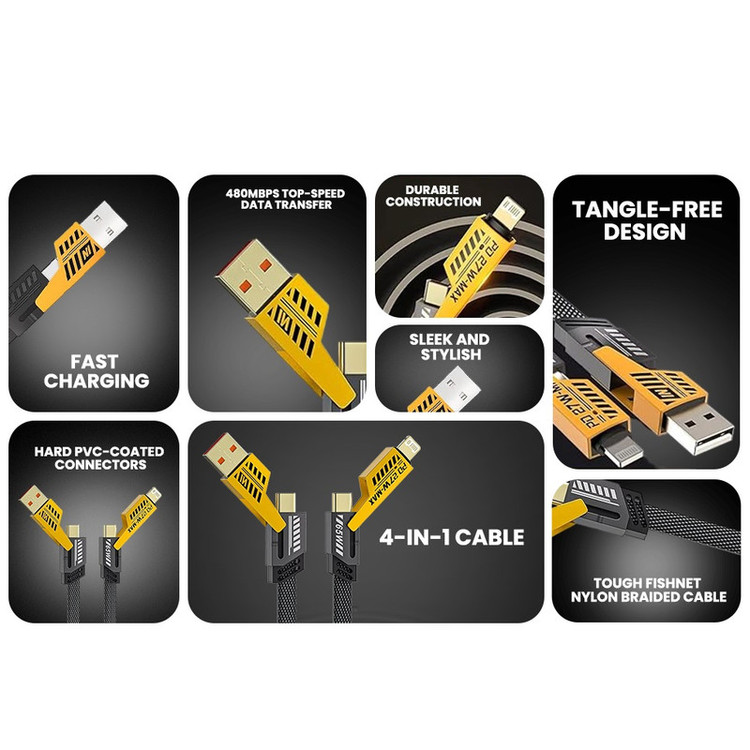 کابل تبدیل USB-C/USB به USB-C / لایتنینگ مدل BePro طول 1 متر